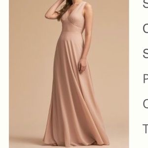 BHLDN Champagne bride's maid dress maxi dress